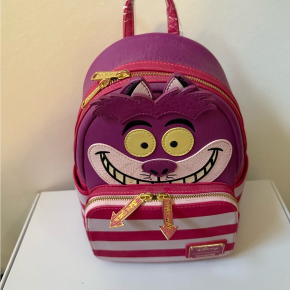 Loungefly Cheshire Cat Purple and Pink Backpack